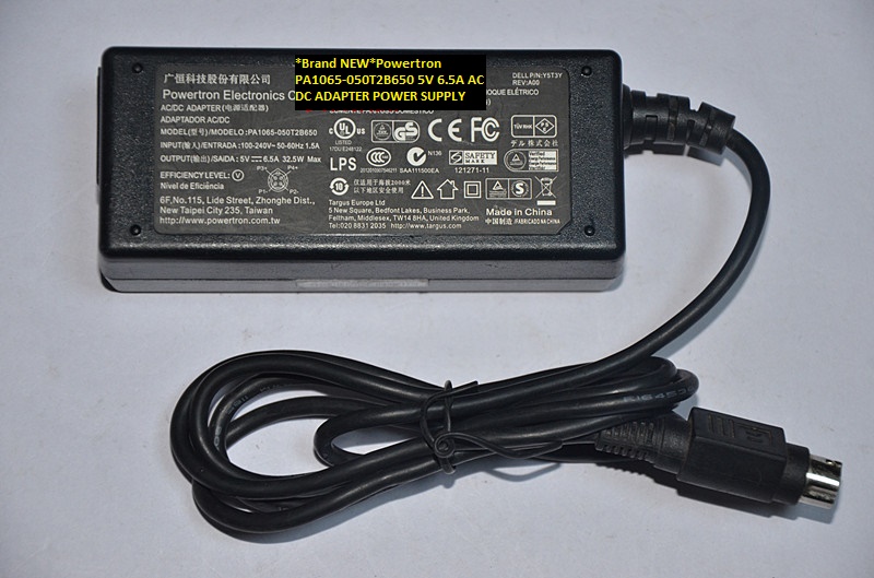 *Brand NEW*5V 6.5A AC DC ADAPTER Powertron PA1065-050T2B650 POWER SUPPLY